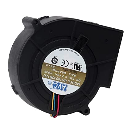 12V DC 2.40amp 4 Wire PWM Brushless Air Blower Turbofan with Ball Bearing Model Number: BA10033B12U