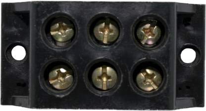 PGSA2Z 60A 3 Way Bakelite Connector Strip Black Screw Terminal Connection Block 3 Way Bakelite Connector Strip Wire Connector (Black, Pack of 1)