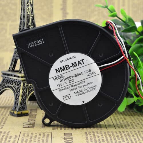 12V 0.34A 80x80x20MM BG081-B045-00S 3 Wire NMB Cooler (Black)