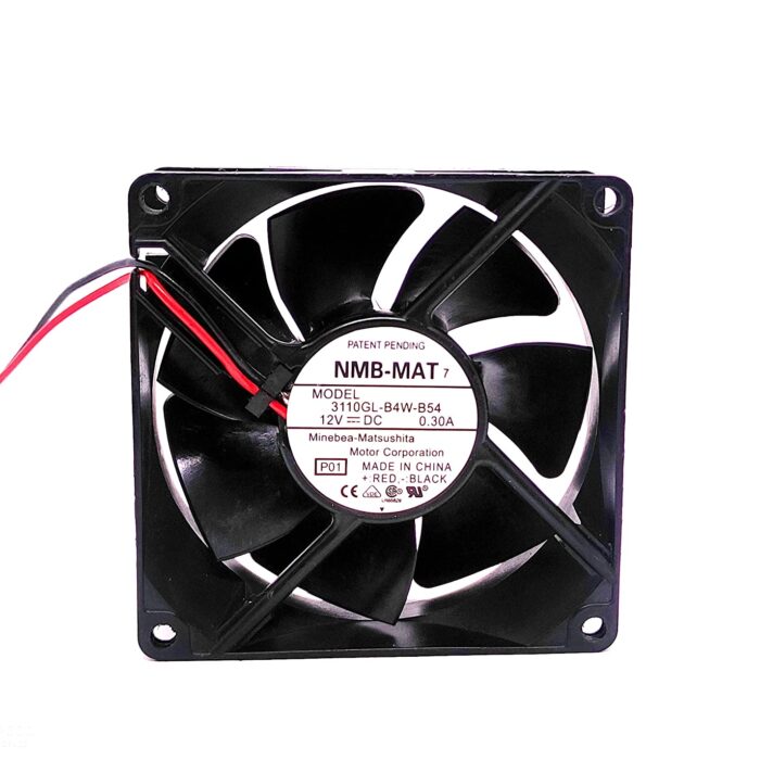 PGSA2Z 3110GL-B4W-B54 Size 80x80x25mm DC12V 0.30 3400 RPM Brushless Air Cooling Fan