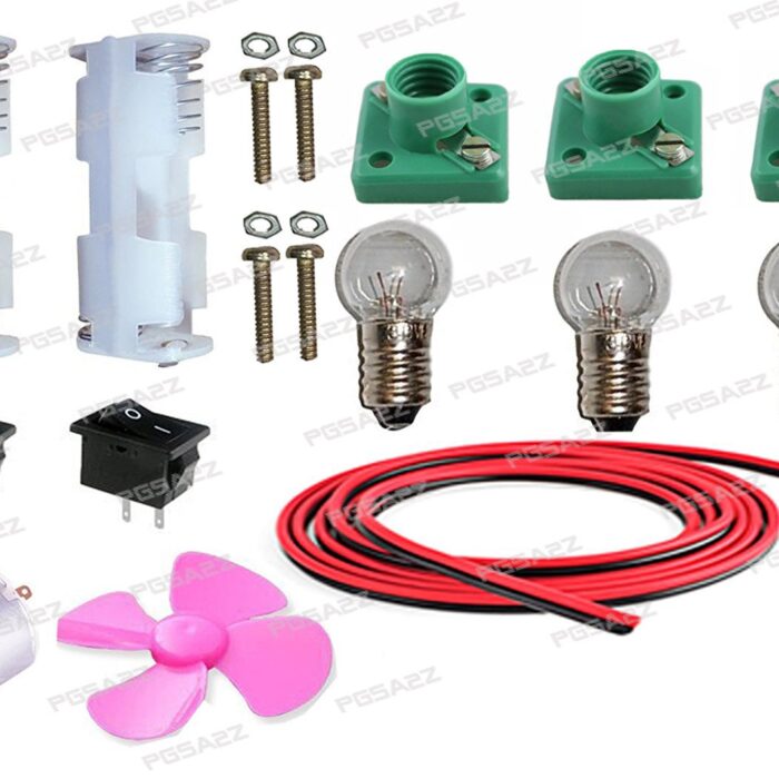PGSA2Z Electronics 25 Items Loose Parts Materials Science Project Kit (Multicolour) .