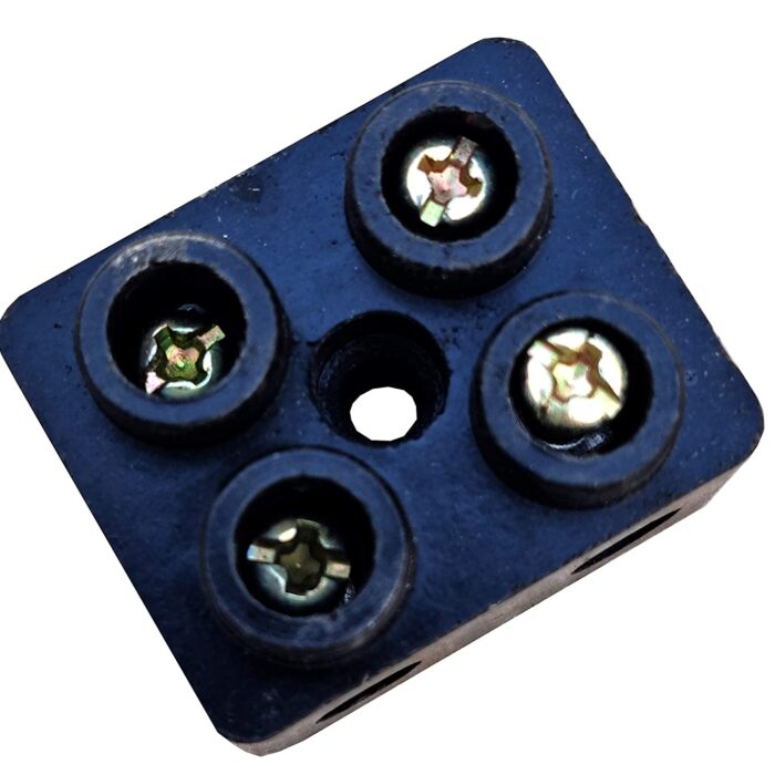 PGSA2Z® 30a 2 Way Bakelite Connector Strip Double Row Barrier Black Terminal.