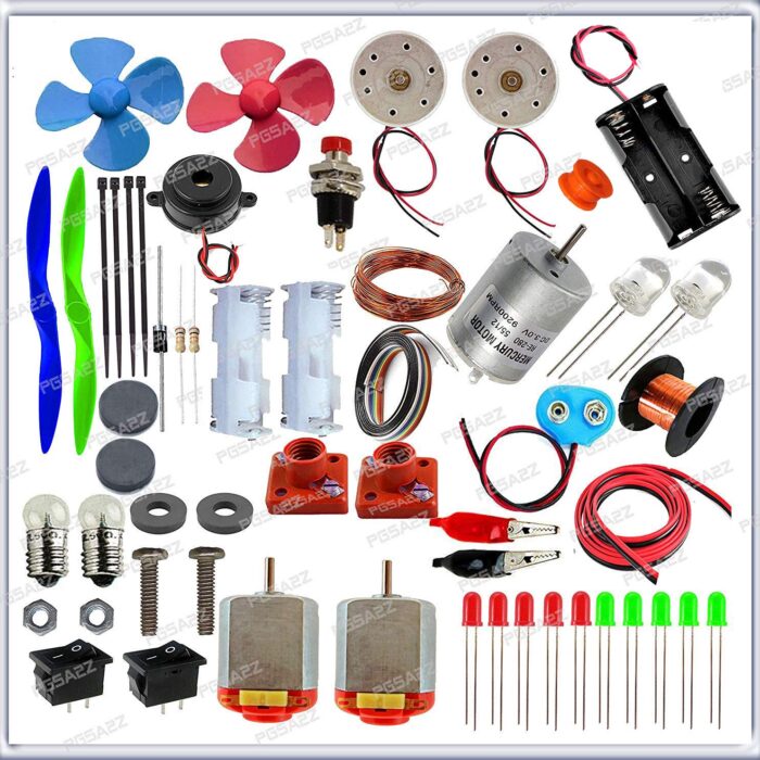 PGSA2Z® Brain Experimental Activity Kit 65 Items in A Kit Items Loose Parts Materials Science Project Kit.( Multi Color)