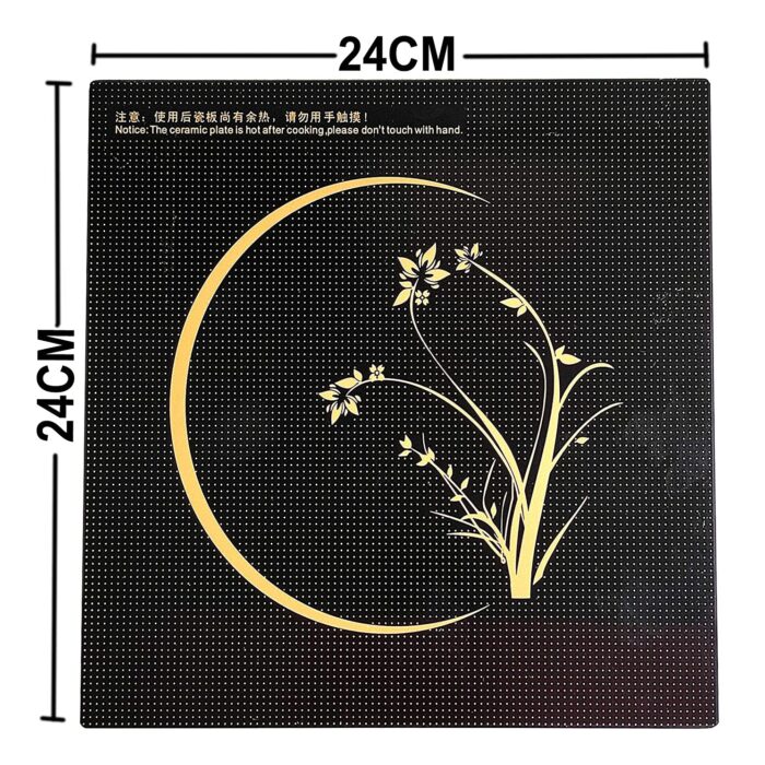 PGSA2Z ® Important Electricity Induction Cooker Glass Plate Induction Cooker Spare Part (Black, 24 x 24 cm).