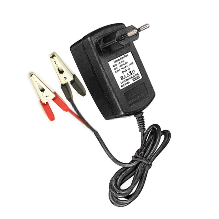 PGSA2Z AC DC 12V 2Amp Power Charger Adapter with Alligator Crocodile Clip