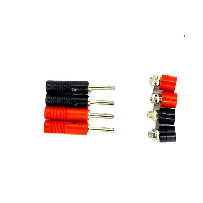 PGSA2Z Audio Speaker Wire Cable Banana Plugs Male and Female Connectors, 4 mm - Pair of 4