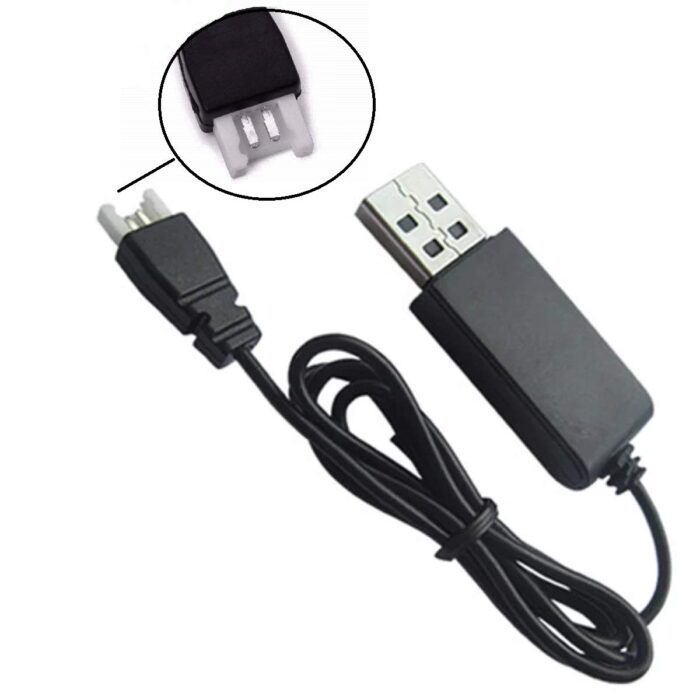 PGSA2Z Lipo Battery USB Charger Cable Cord with Led Indicator for 1 Cell of 3.7V - RC Quadcopter Drone - Syma X5 X5C H107L H107C RC DroTS