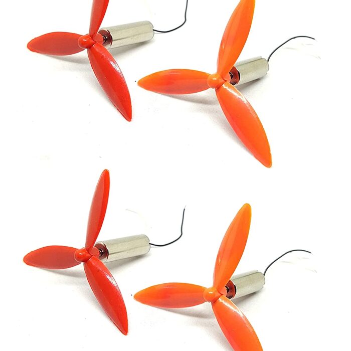 PGSA2Z DC 3.7V 716 7x16mm Micro Coreless Motor With 4 Pieces 50mm 3 Blade Propeller High Speed Mini Drones Quadcopter - 4 Pieces