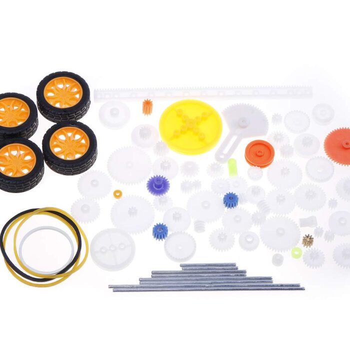 PGSA2Z 78 Pieces Assorted Type Shaft Single Double Crown Worm Gears Robot Toys Modeling Making Kit