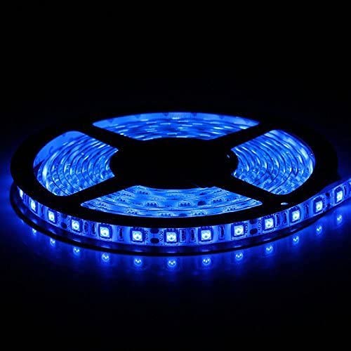 PGSA2Z Waterproof LED Strip Light DC12V Flexible Rope Light LED Lighting Strip 5 Meters (Blue Color)