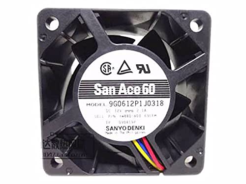 PGSA2Z Sanyo Denki 9G0612P1J0318 Server - Square Fan 60x60x38mm, 4-wire, 12V 2.1A (Black)