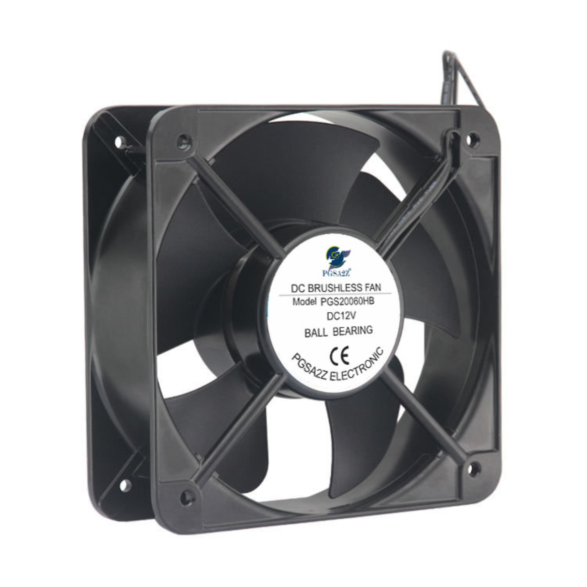 8 Inch (200mm) High Speed Brushless DC Ventilation Cooling Fan for Welding Machine – Big Airflow, 12V36V - Image 2