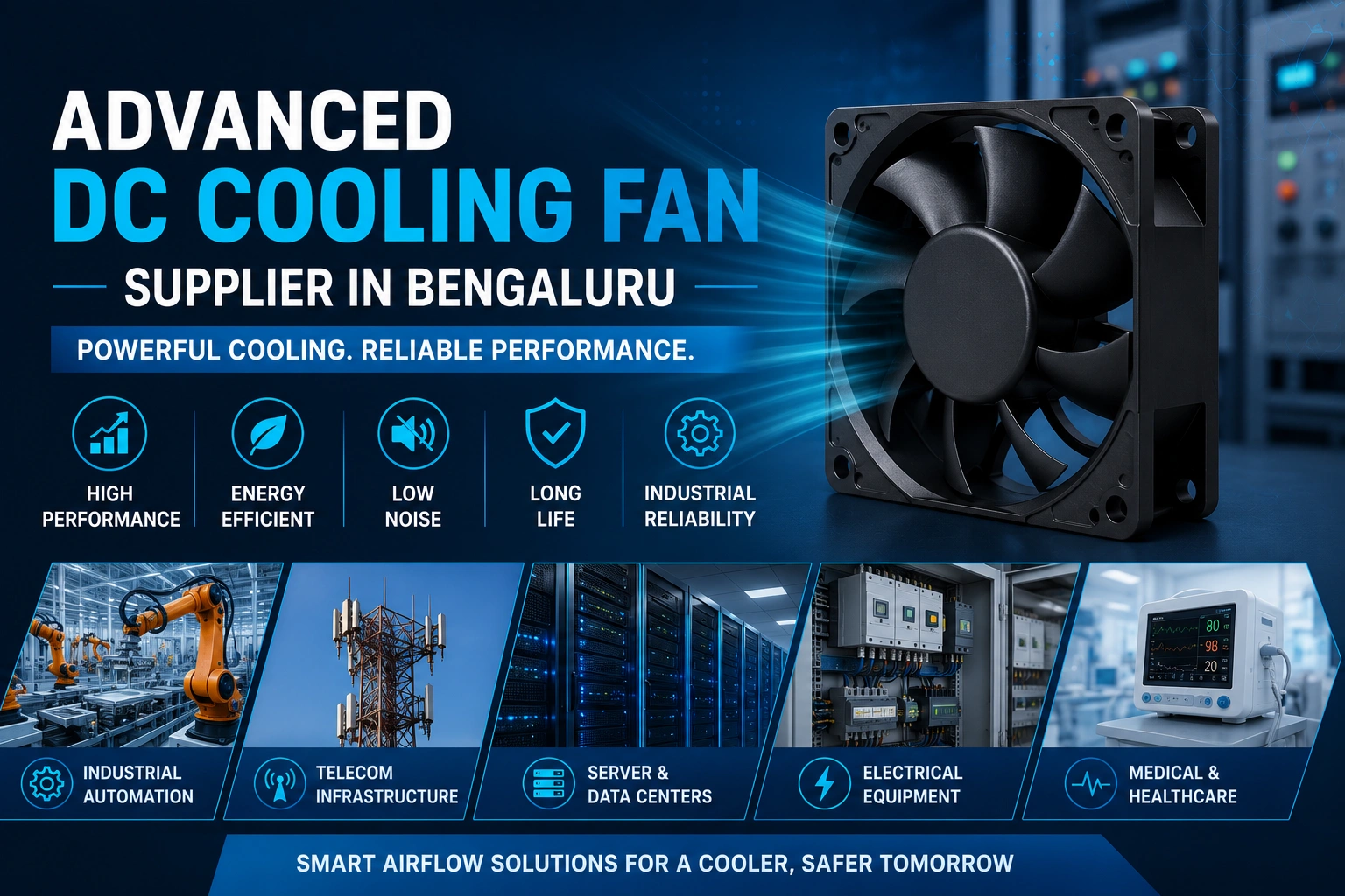 Advanced DC Cooling Fan Supplier in Bengaluru by PGSA2Z